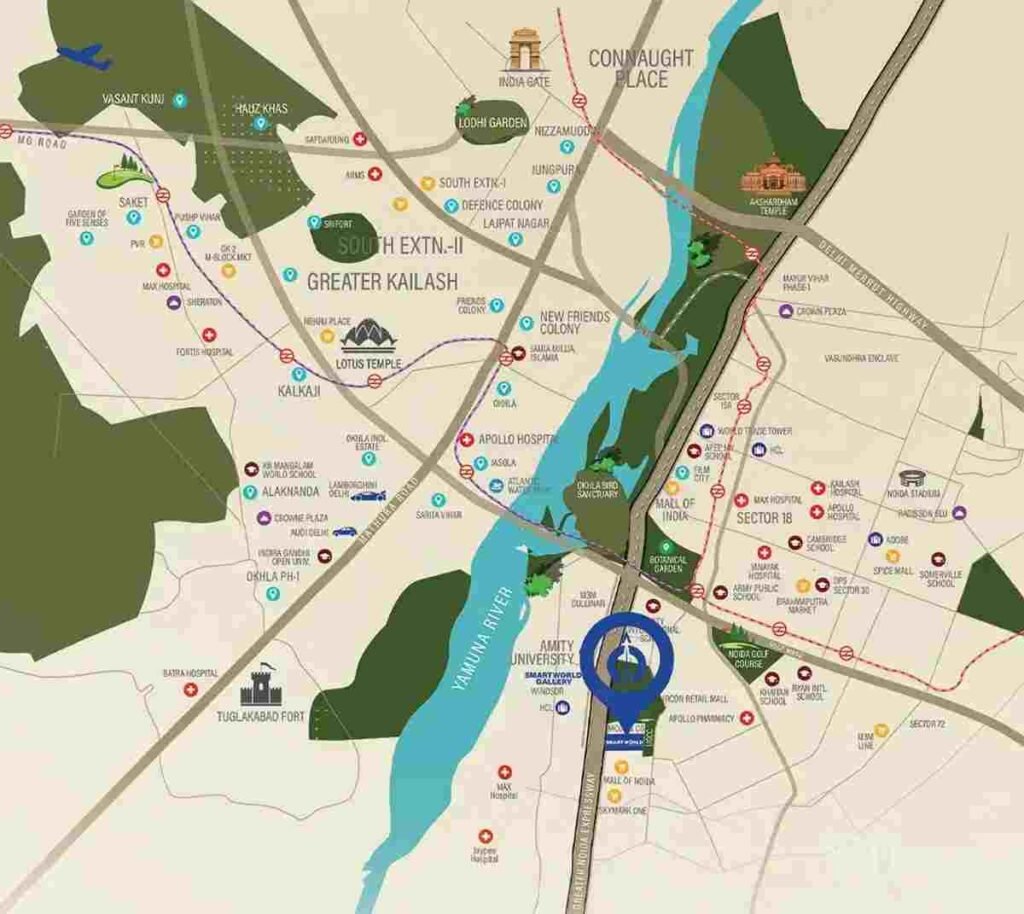 Smartworld ELIE SAAB location in Sector 98, Noida