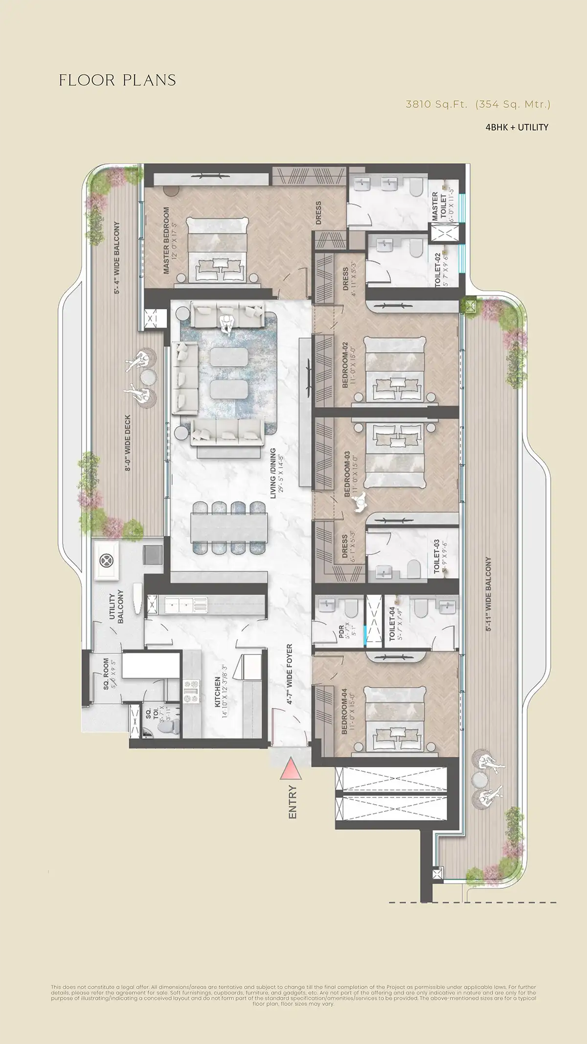 Smartworld Elie Saab Residences Floor Plan